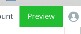 Green preview button in Bubble app creator.
