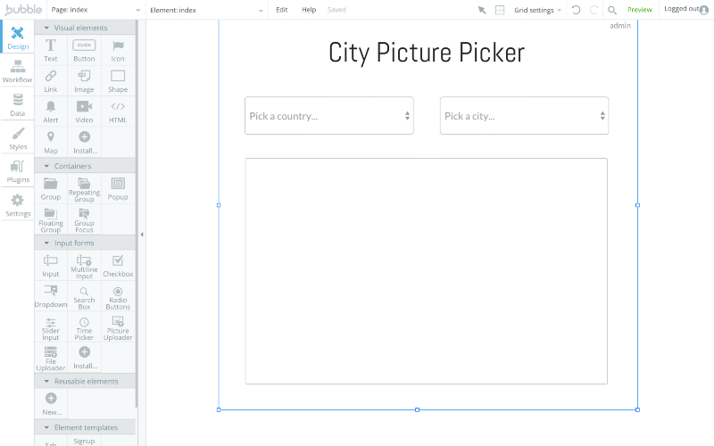 Two dropdowns added to City Picture Picker app: pick a country/pick a city.
