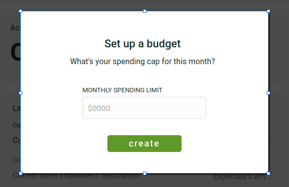 Sewt up a budget text field in Bubble editor.