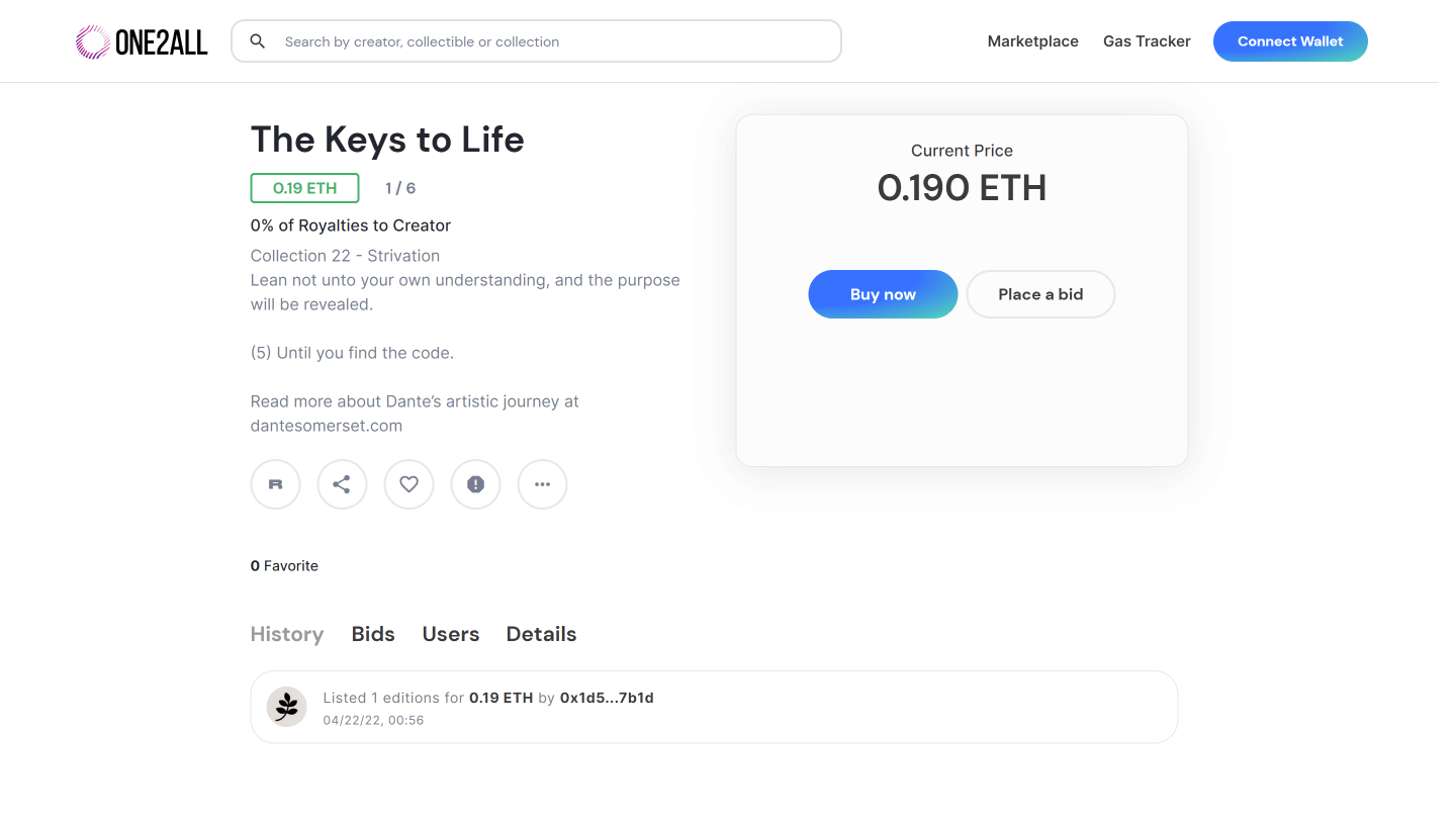 Bubble No Code NFT marketplace Opensea clone tutorial - listing.