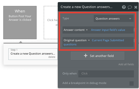 Stack Overflow Bubble No Code Walkthrough - new answer workflow.