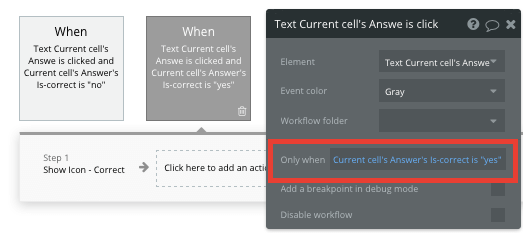 Creating conditions to a no-code workflow