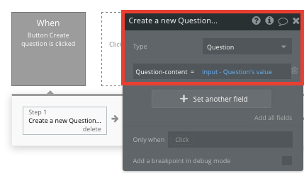 Bubble trivia application tutorial creating a new question