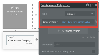 Creating a new trivia category in Bubble’s no-code editor