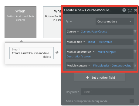 Creating a new course module in Bubble’s LinkedIn Learning platform