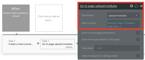 Sending data between a page in Bubble’s no-code editor