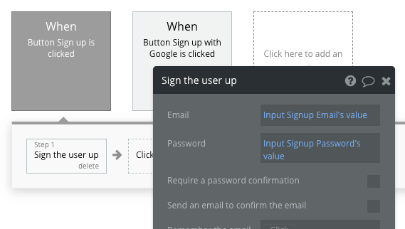 Bubble User Signup Workflow Walkthrough Tutorial - user signup workflow.