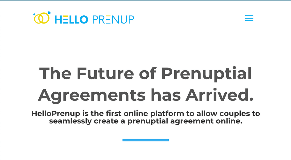 Hello Prenup app.