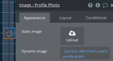 Image element on homepage