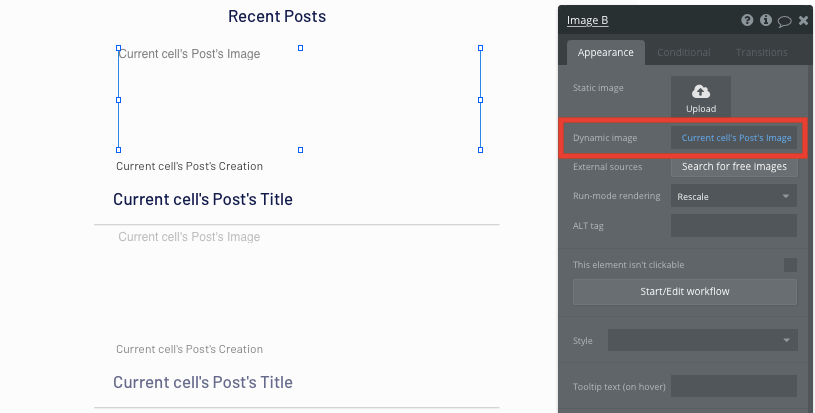 Bubble No Code Patreon Clone Post Page Image Tutorial