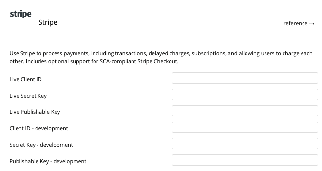 Bubble No Code Patreon Clone - stripe settings.