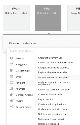 Bubble No Code Patreon Clone Tier Workflow -subscribe to plan.