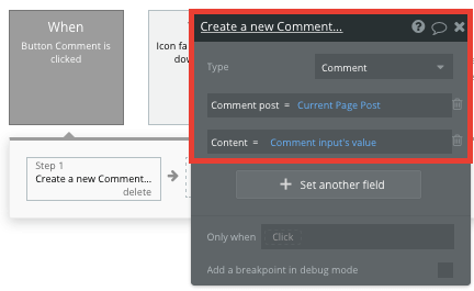Bubble No Code Reddit Clone Create Comment Workflow