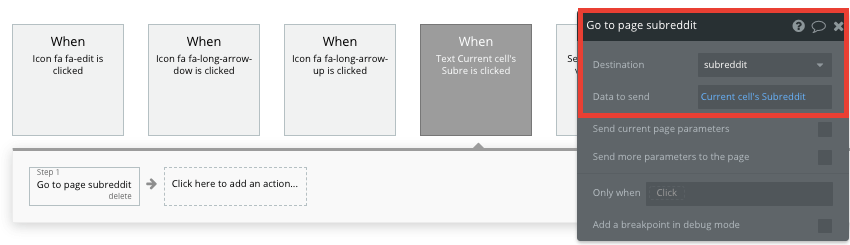 Bubble Reddit Clone Subreddit Workflow