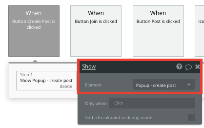 Bubble No Code Reddit Clone Create a Post Pop up Workflow Walkthrough