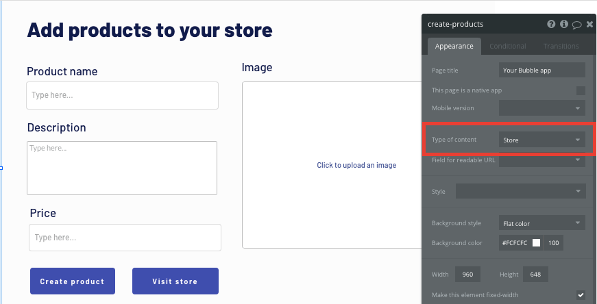 Shopify no-code clone user interface for adding products to a store
