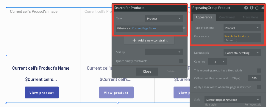 Displaying a list of products on a no-code Shopify store