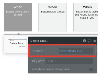 How to Build Trello Clone Bubble Workflow Delete Task Walkthrough