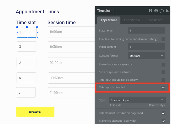 Bubble no code Zocdoc clone tutorial time slot configurations