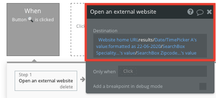 Bubble no code Zocdoc clone tutorial custom URL parameters