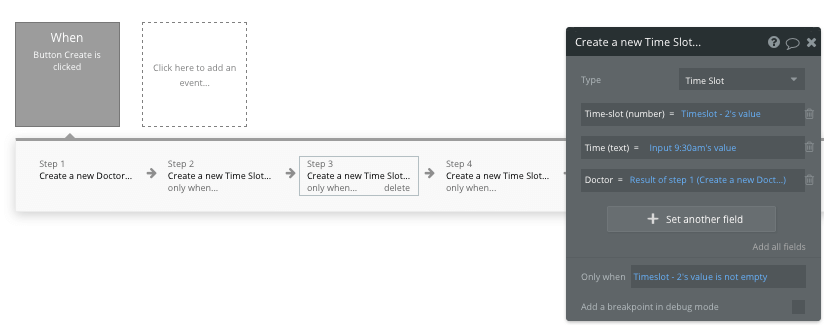 Bubble no code Zocdoc clone tutorial extended workflows