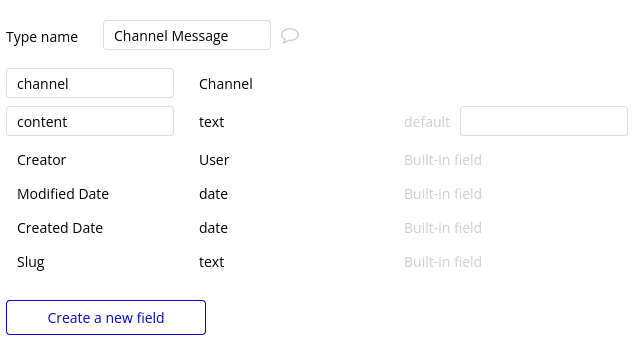 Creating the channel message data type for our Discord clone