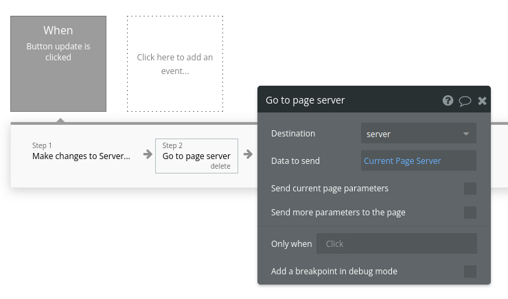 Allowing users to update server settings in our no-code Discord-like MVP