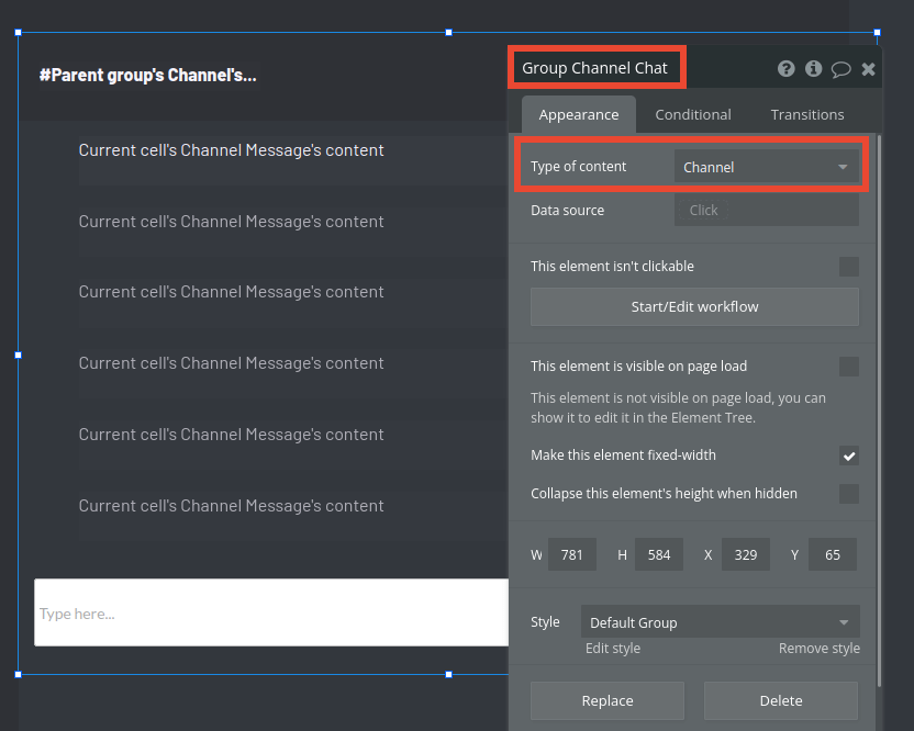 Allowing users to chat in channels in the Discord clone app