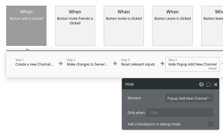 Creating channels for the Discord clone app