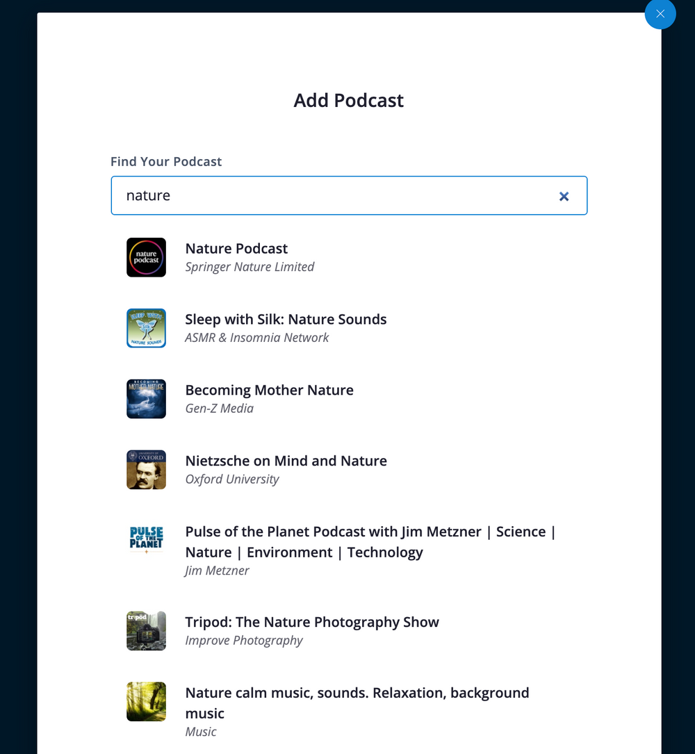 spotify podcasts search