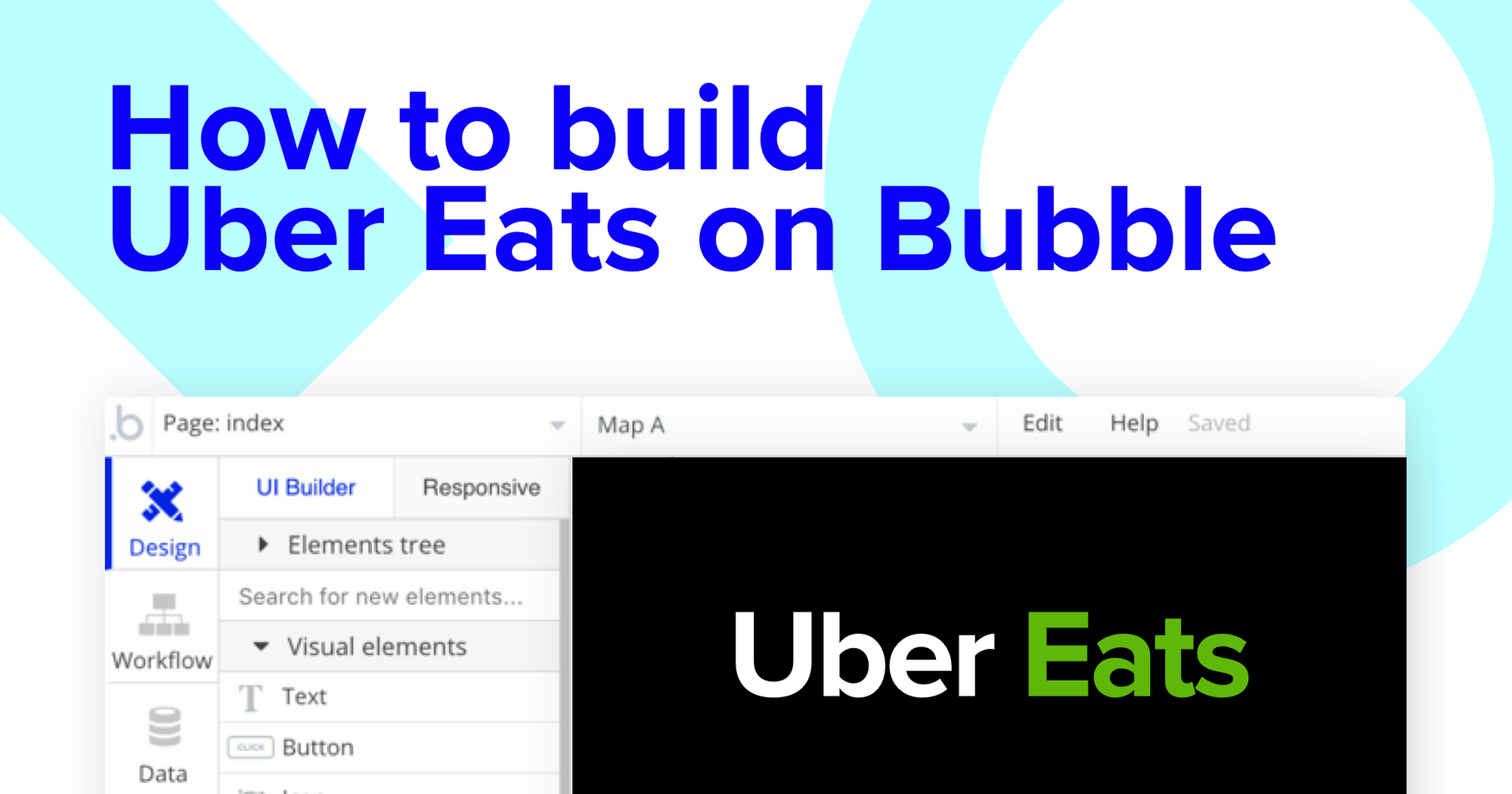 Aplicativo delivery Uber Eats no Bubble