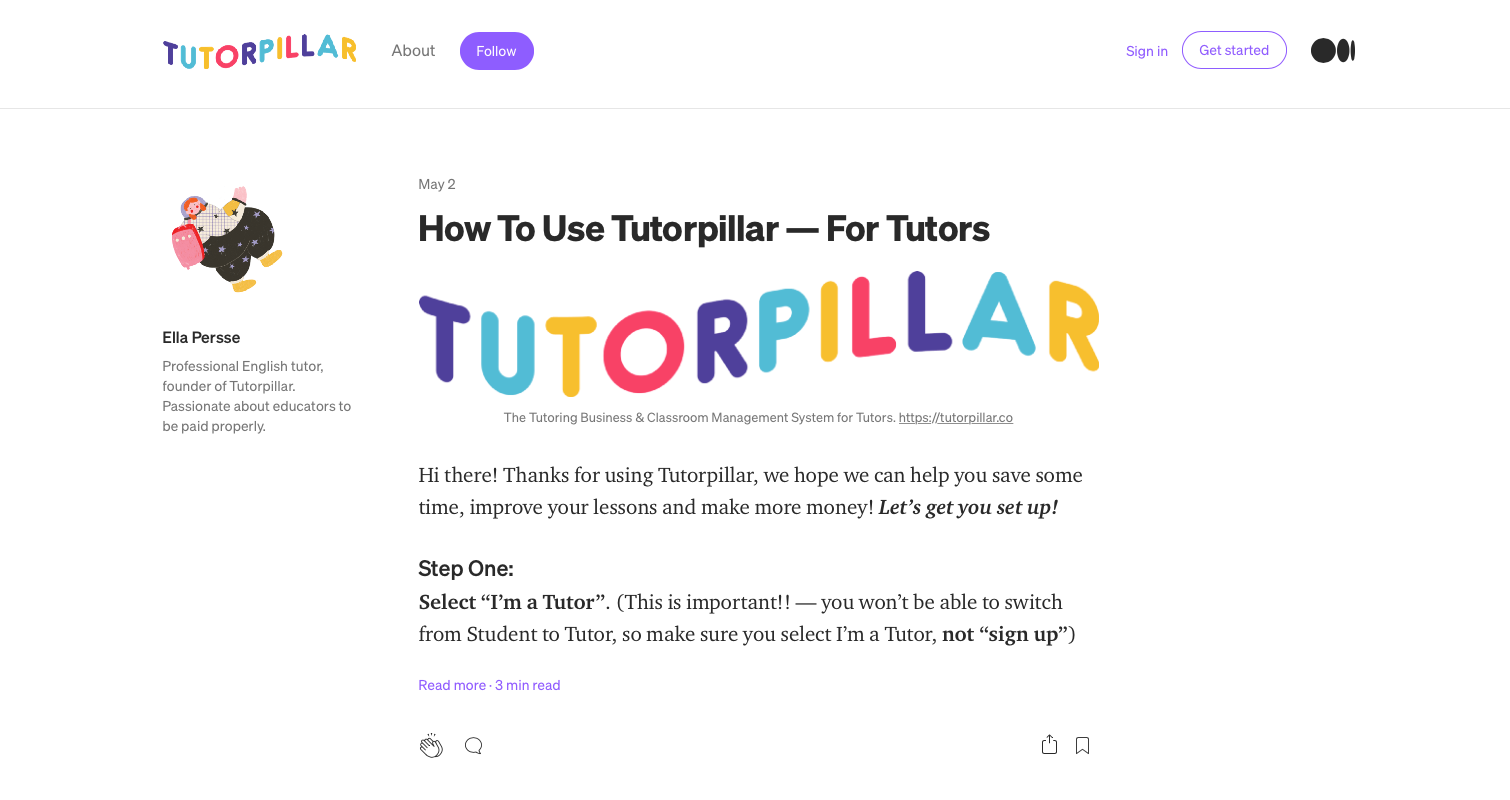 Bubble App of the Day: Tutorpillar