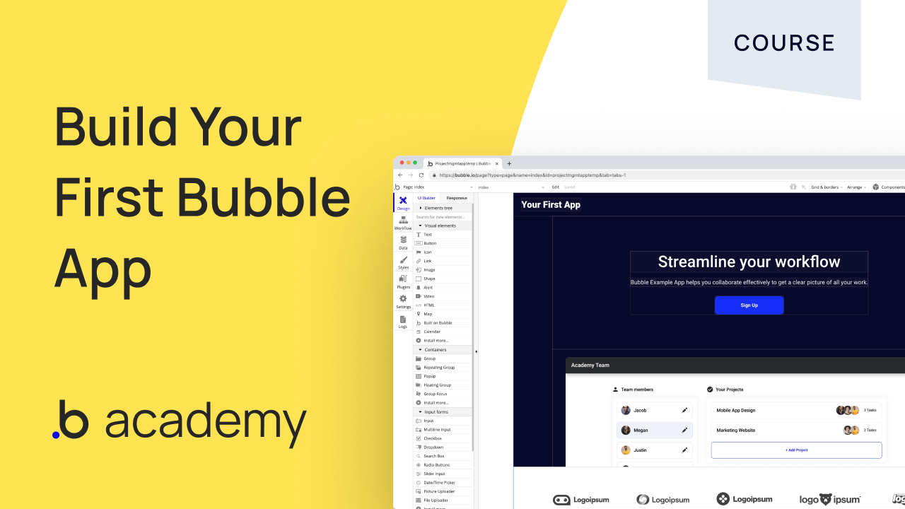 Getting Started in Bubble: Building Your First App