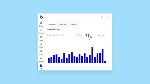 A screenshot from the walk-through of the workload charts.