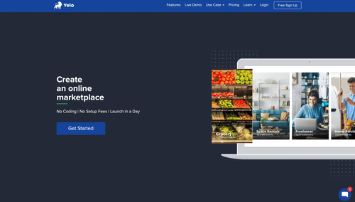 Yelo no-code marketplace builder.