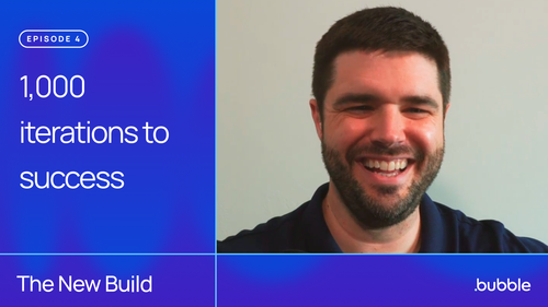 Title text that says "1,000 iterations to success" with Brian Henderson smiling on a plain background