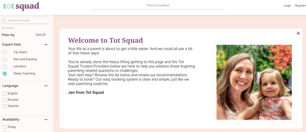 How Tot Squad uses no-code to assist new parents with their young children