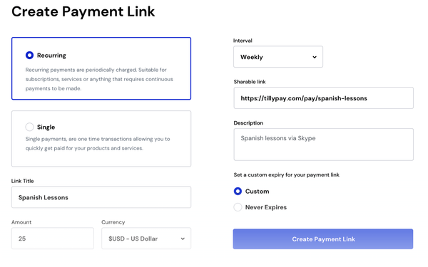 TillyPay Review: Stripe Payments Processor